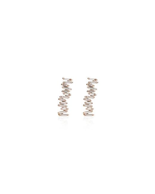 Suzanne Kalan Pink 18Kt Rose Fireworks Diamond Earrings