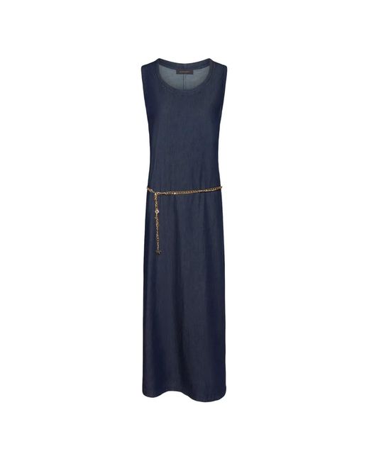 Elena Miro Blue A-Line Dress