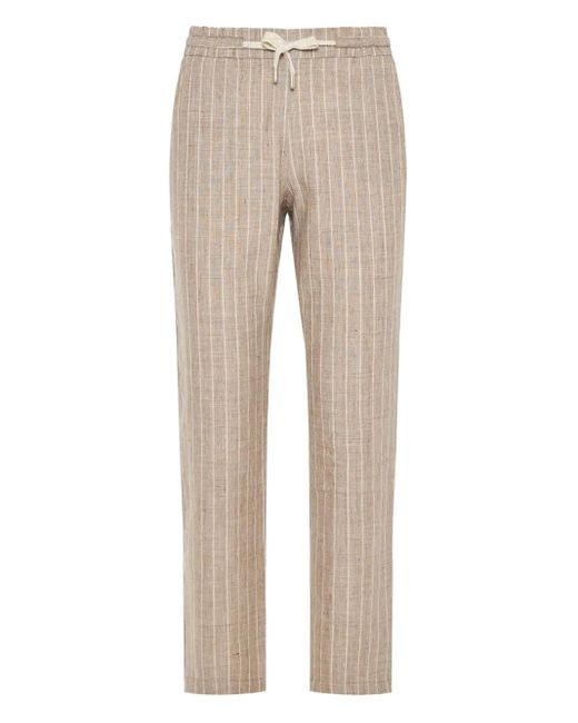 Barba Napoli Natural Striped Trousers