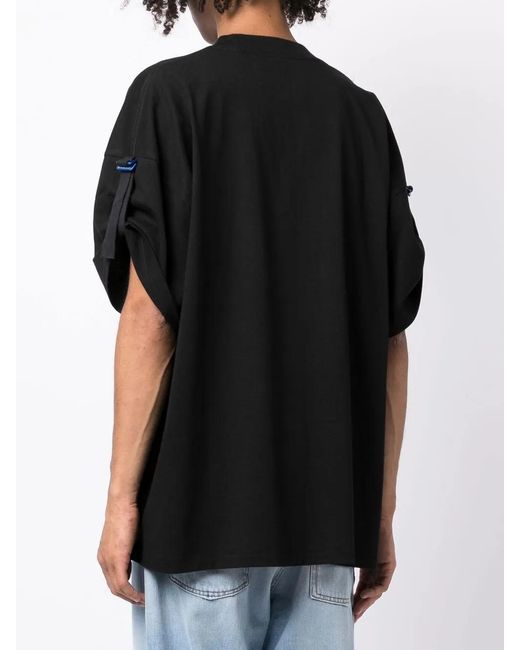 The Salvages Black Cotton Short-Sleeve T-Shirt for men