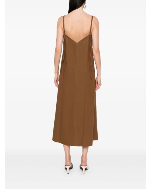 Studio Nicholson Brown Oma Midikleid