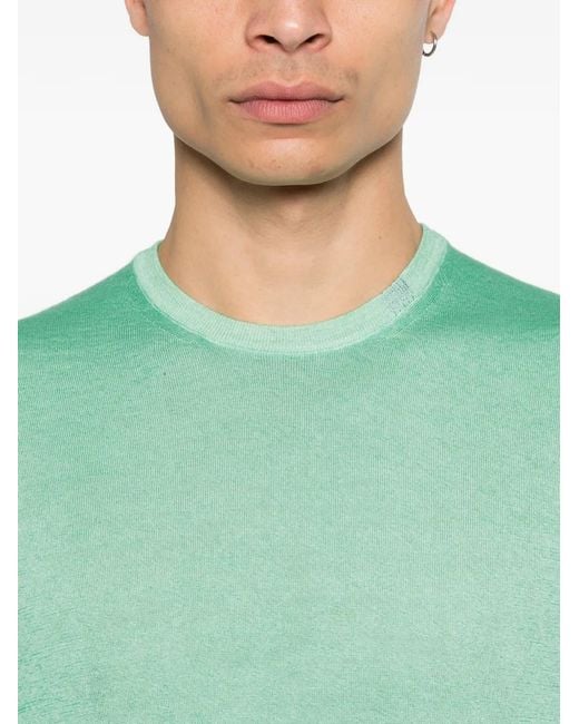 Malo Green Round-Neck Sweater for men