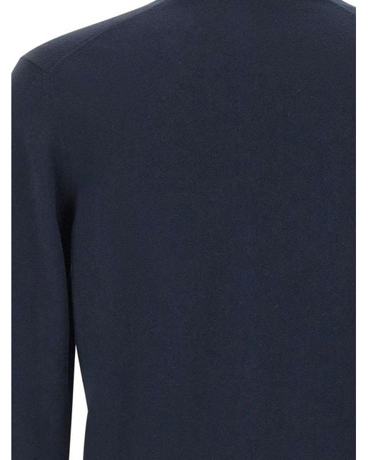 Gran Sasso Blue V-Neck Button Cardigan for men