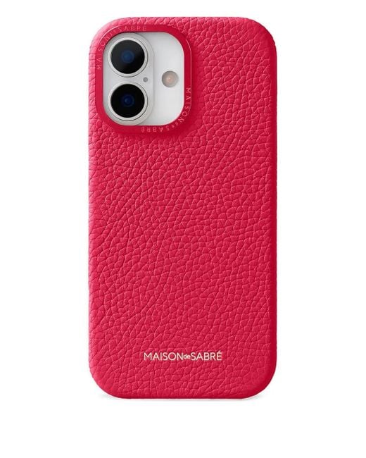 Maison De Sabre Pink Leather Iphone 17 Case