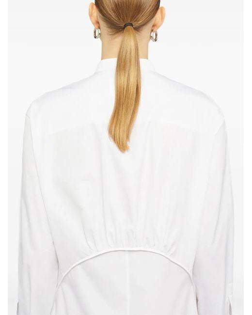 Jil Sander White Cotton Shirtdress