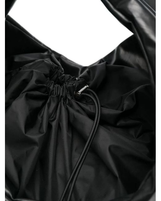 Kassl Black Anchor Drawstring Shoulder Bag