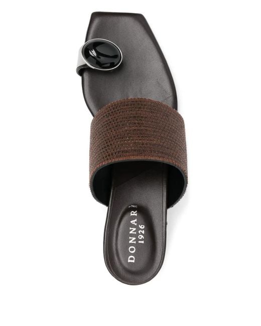 DONNARì Brown Leather Mules