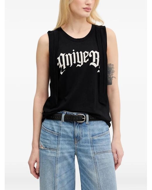 Aniye By Black Cotton Tank Top