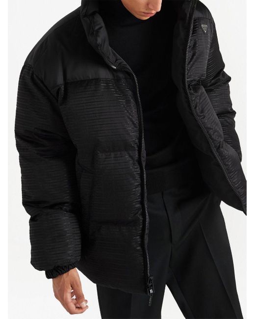 Prada Black Re-nylon Down Jacket for men