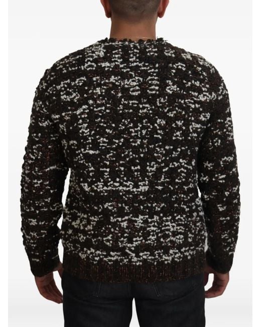 Dolce & Gabbana Black Fatto A Mano Speckled Sweater for men