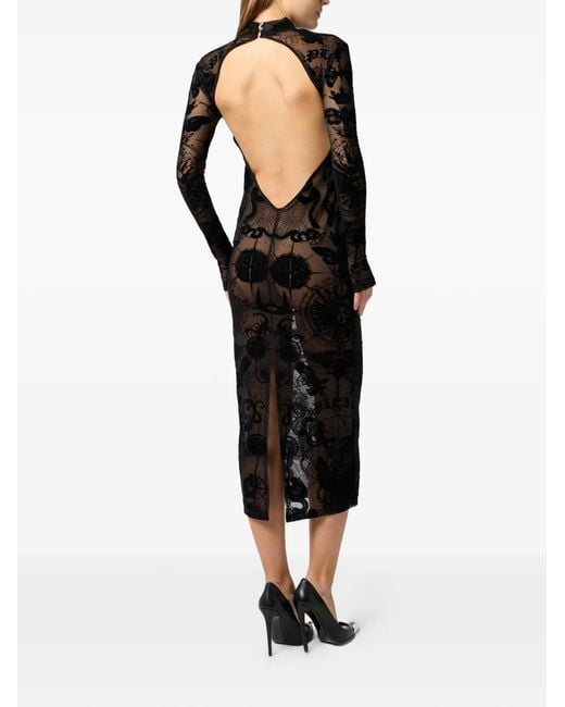 philipp plein dress black Black Sequin Detailed Mini Dress main image 0