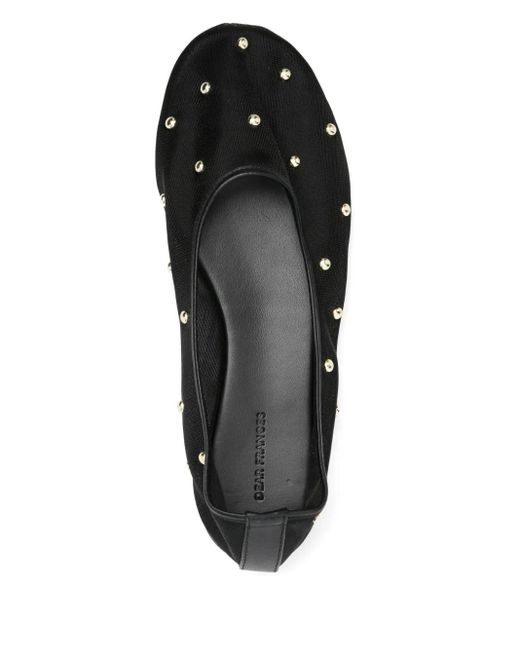 Dear Frances Black Ballerinas Aus Mesh Mit Nieten