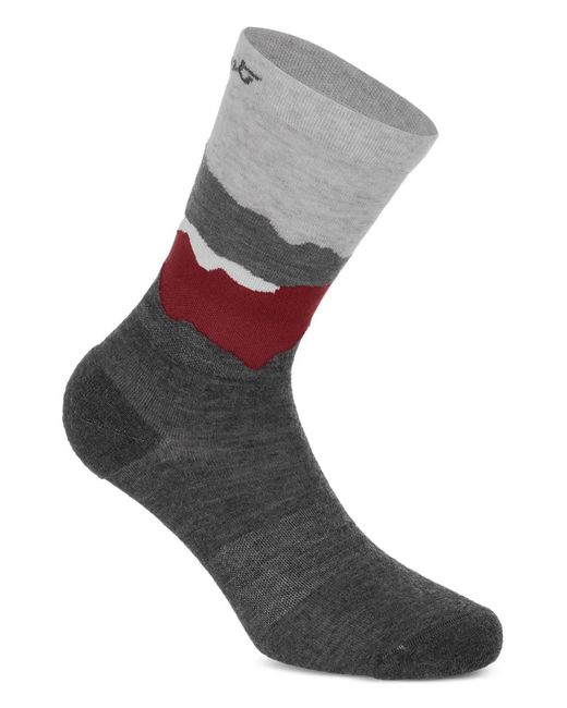 Lamunt Gray Landscape-Print Socks