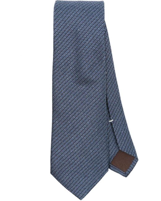 Cravatta con effetto jacquard di Canali in Blue da Uomo