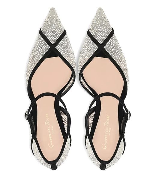 Gianvito Rossi Black D'Orsay Embellished Heeled Pumps
