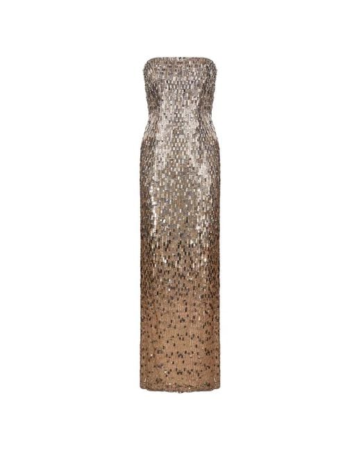 Jenny Packham Natural Lucille Maxi Dress