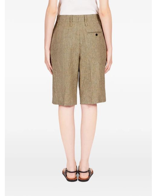 Ferragamo Green Double-Loop Bermuda Shorts