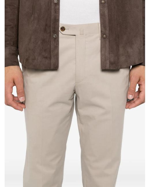 Corneliani White Straight-Leg Tailored Trousers for men