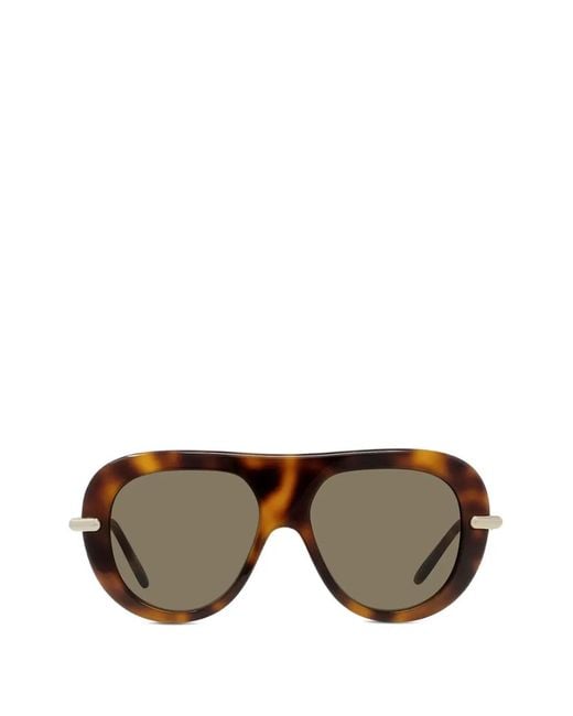 Loewe Gray Slim Pilot-Frame Sunglasses