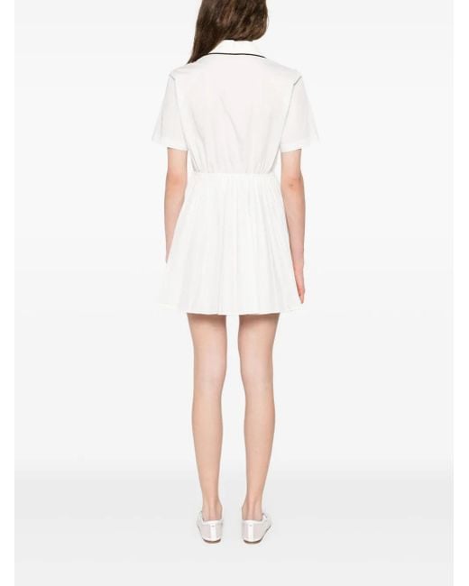 Maje White Short-Sleeve Shirt Dress