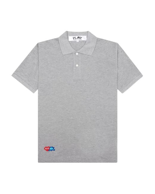 X Invader Polo À Motif Cœur COMME DES GARÇONS PLAY pour homme en coloris Gray