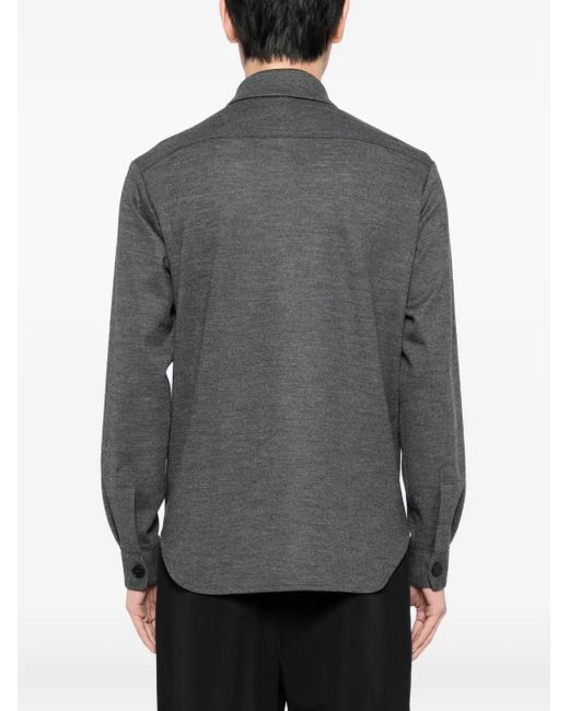 Harris Wharf London Klassische Hemdjacke in Gray für Herren