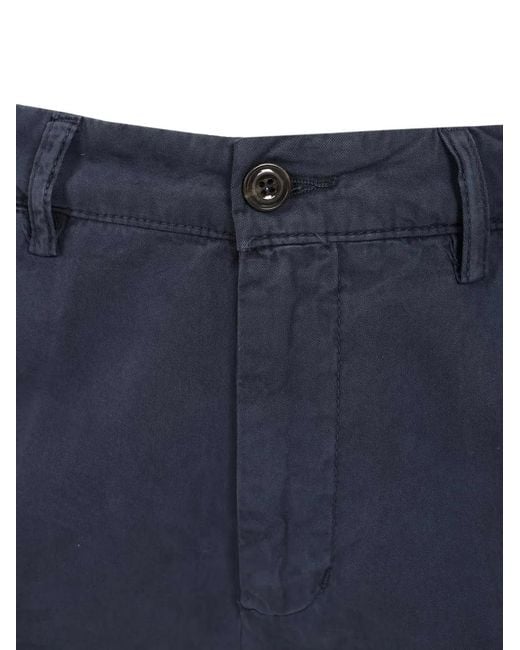 Al Duca D'aosta Blue Pleated Turned-Up Shorts for men