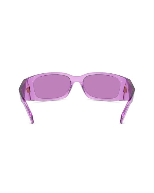 Prada Purple Prada Pr A14S Oval Frame Sunglasses