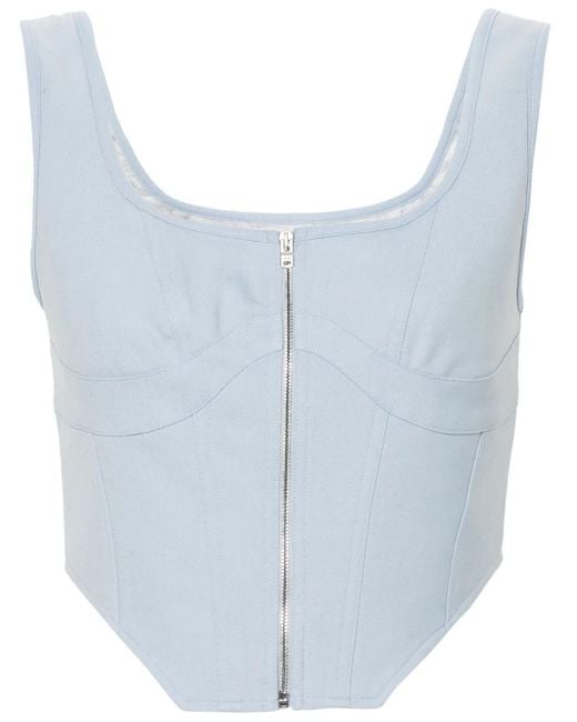 Amiri Blue Zip-Up Corset