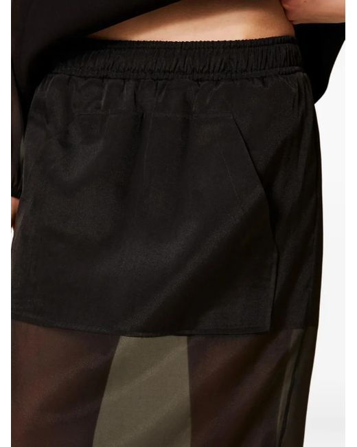 Twinset Midi-Rok Met Elastische Taille in het Black