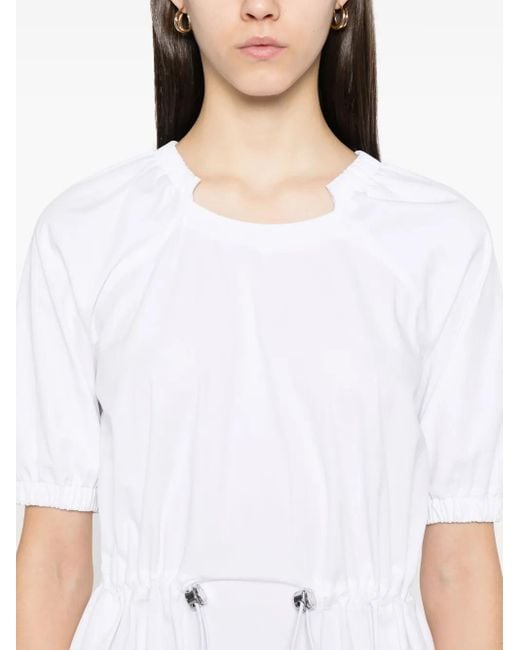 Moschino White Poplin Midi Dress