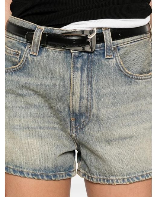 Haikure Gray Pocket Denim Shorts