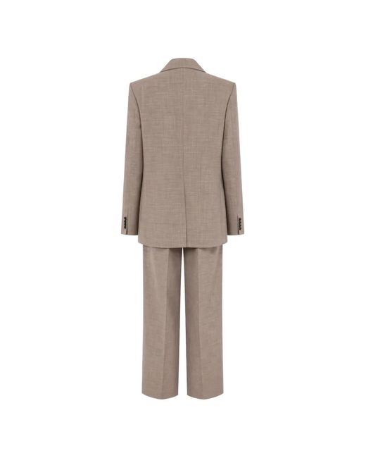 ROOM76 Natural Oslo Double-Breasted Straight-Leg Suit