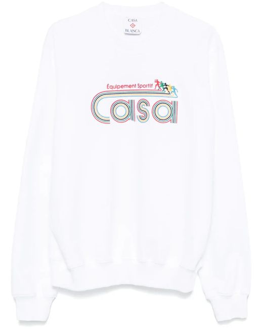 Casablanca Equipement Sportif Sweatshirt Mit Stickerei in White für Herren