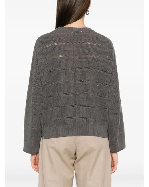 Brunello Cucinelli Gray Sweaters