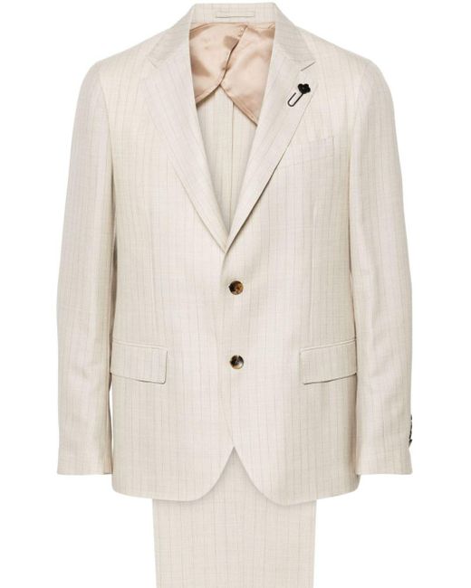 Lardini Anzug mit leichten Nadelstreifen in White für Herren
