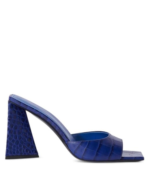 The Attico Blue 85Mm Mini Devon Square-Toe Mules