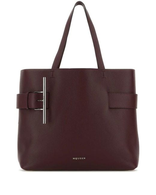 Borsa Tote Tyrian T-Bar di Alexander McQueen in Red