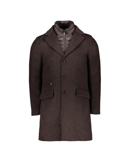 Moorer Brown Harris-Le Padded Button-Down Coat for men