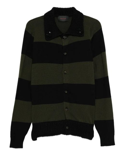 Cardigan A Righe di Simone Rocha in Black da Uomo