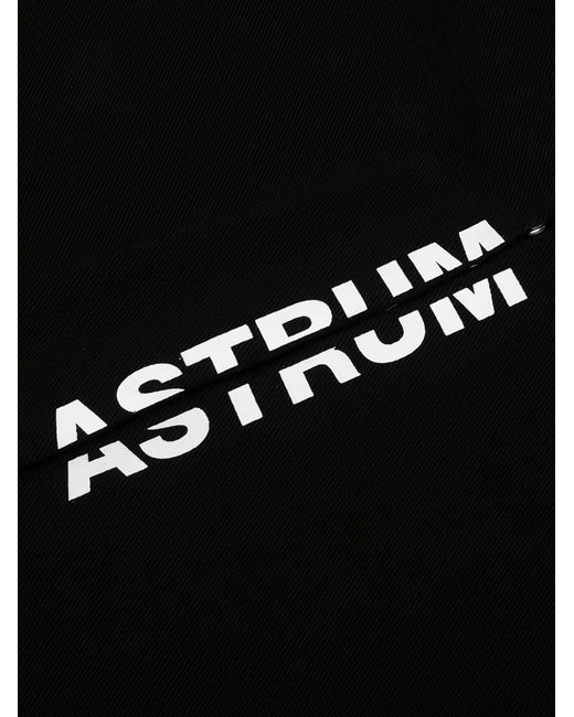 Astrum Black Rivet Logo-Print Shirt for men