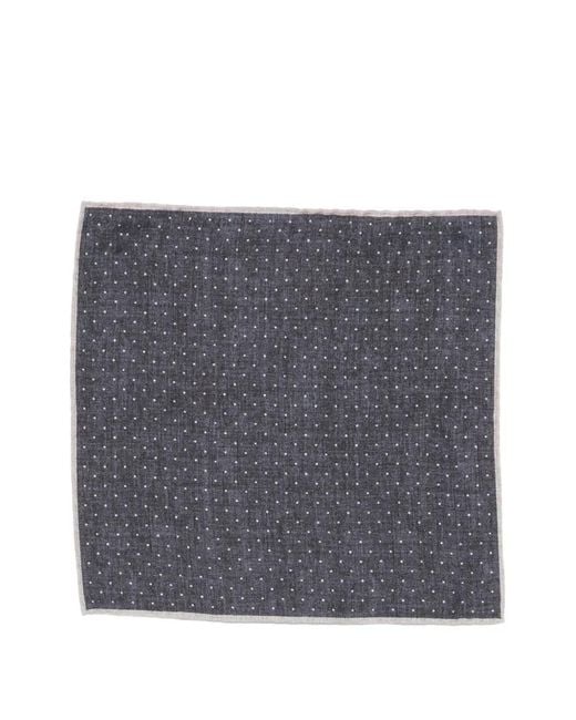 Eleventy Gray Polka-Dot Pocket Square for men