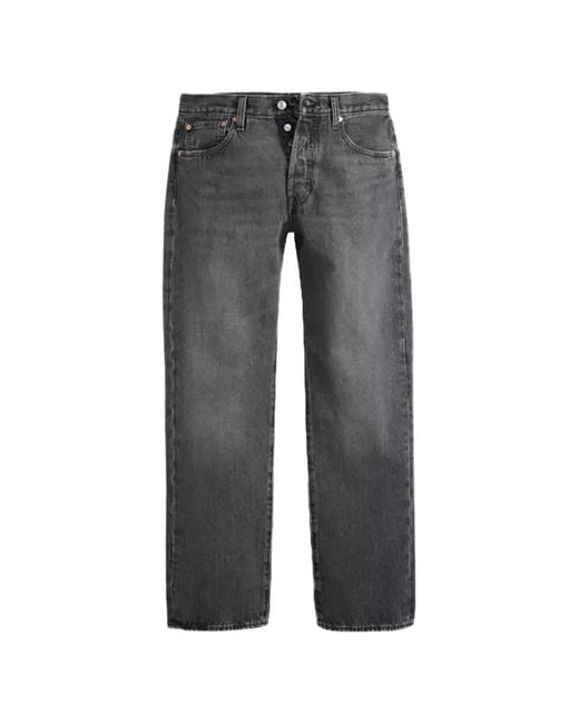 Levi's Gray 501 Straight-Leg Jeans for men