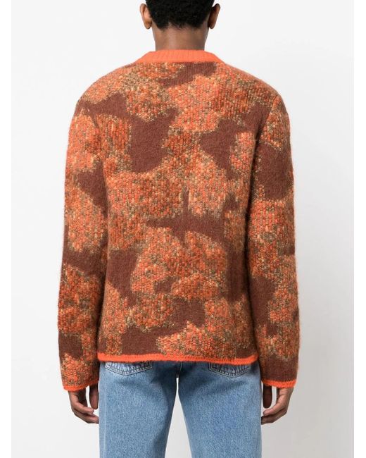 ERL Brown Pull En Maille Intarsia for men