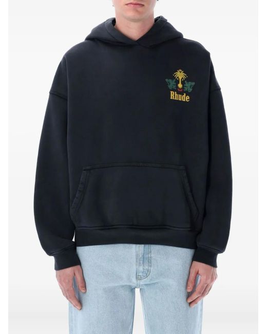 Rhude Blue Tabaco Hoodie for men