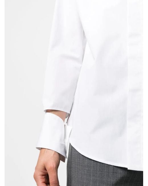 Jejia White Antoine Slit-Detailed Shirt