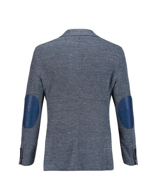 Billionaire Blue Hack Lion-Patch Blazer for men