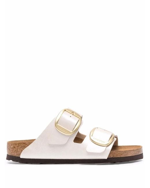 Birkenstock White Arizona Big Buckle Gracef. Pearl, Birko Flor