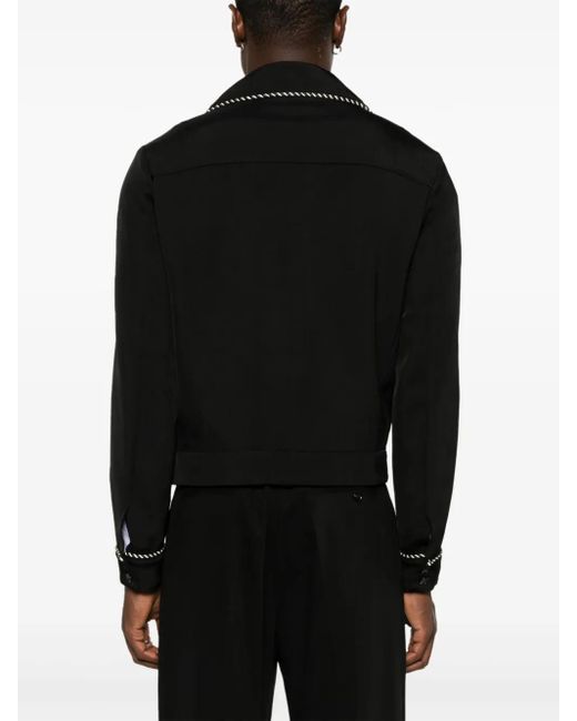 Amiri Black Leopard Print Bomber Jacket for men
