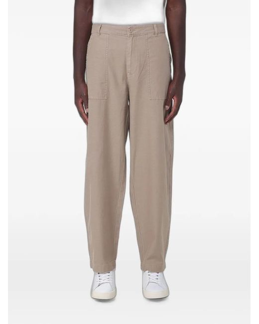 Blauer Natural Wide-Leg Cotton Trousers for men